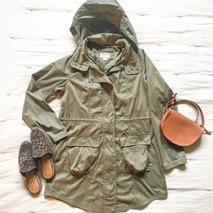 Target Mossimo brand green military jacket